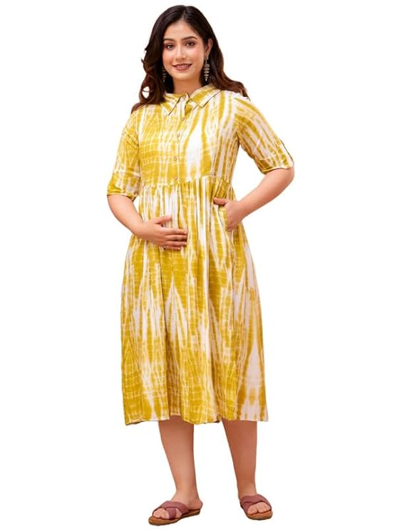 Yellow Women's Maternity Gown